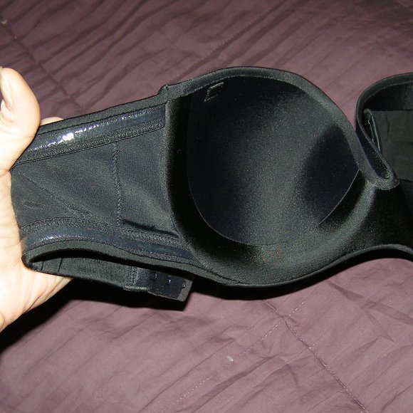 NEW 34C Warner's Black Strapless Bra w/Removable straps - Picture 5 of 7